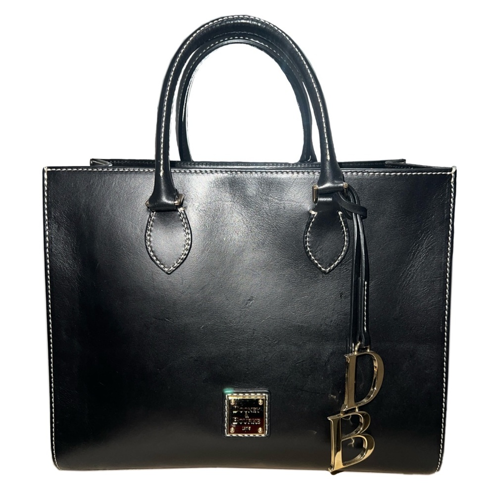 Black Genuine Leather Tote Bag (Dooney & Bourke - Belmar Janine 30 NS)